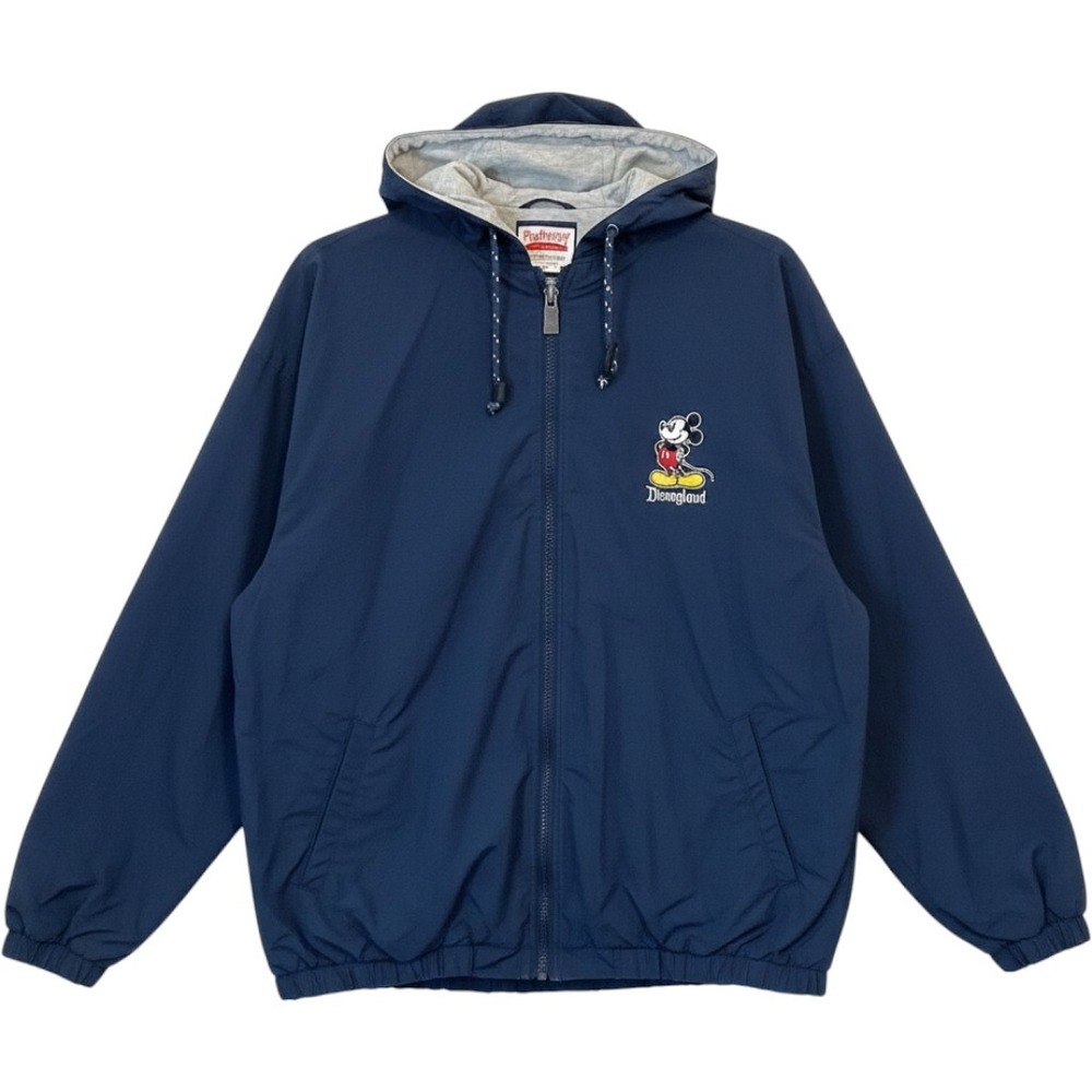 Vintage Mickey Inc Disneyland Mickey Mouse Windbreaker Jacket Navy Large 90s